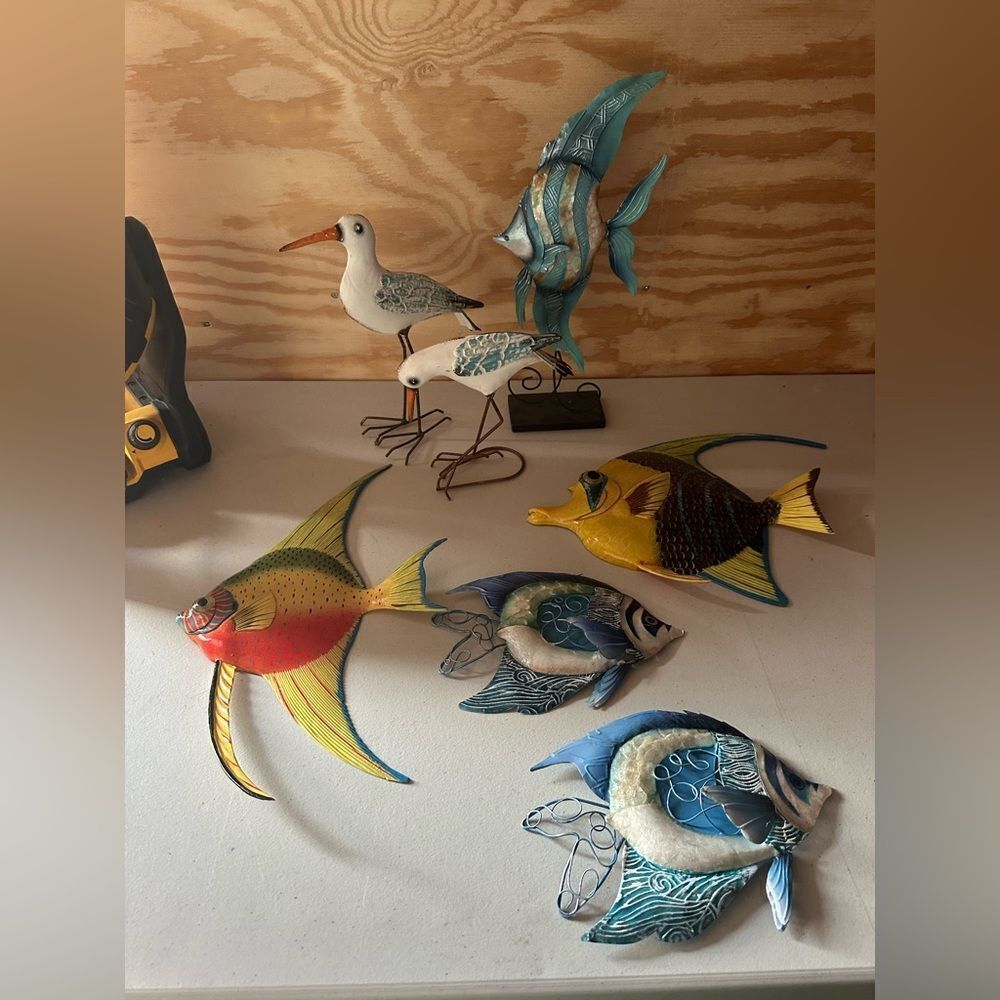 Red and Yellow Fish Decor with Artistic Design